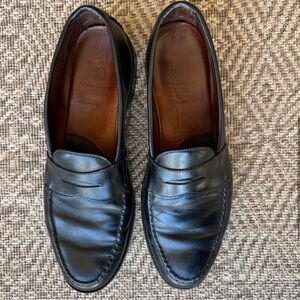 Men's Allen Edmonds Size 11.5 D Patriot Black  Leather Loafers